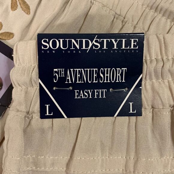 Sound/Style Size Large cream shorts with brown and tan embroidery down each… - Picture 8 of 13